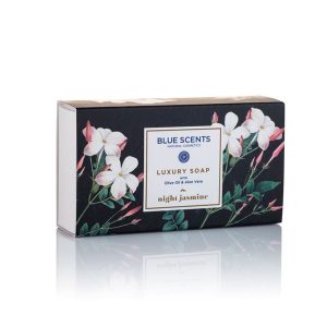 BLUE SCENTS NATURAL COSMETICS LUXURY ΣΑΠΟΥΝΙ NIGHT JASMINE WITH OLIVE OIL & ALOE VERA 150G